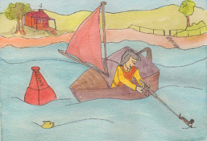 Lucy and her boat Lucy and her boat