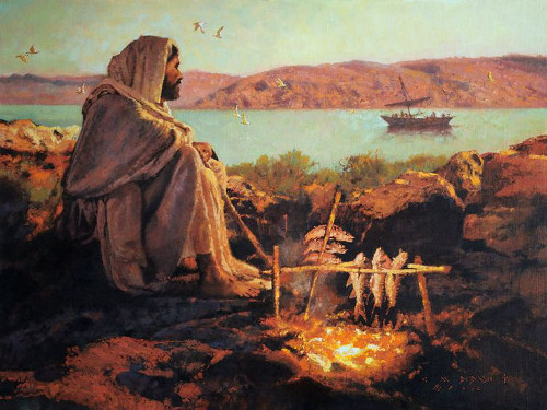 Jesus Sitting At The Shore Jesus Sitting At The Shore
